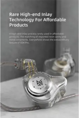 Fone de Ouvido KZ EDX Pro com Microfone - Cristal — imagem 3