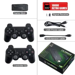 XUXL Consoles de Videogame, 4K 2,4G Wireless 10.000 jogos 32/64GB Retro Classic — imagem 4