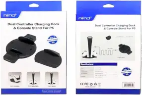 Carregador Controle PS5 Base de Carregamento Duplo Rapido Mimd Charging Dock — imagem 4