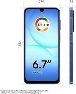 Celular Samsung Galaxy A17 5G, 256GB, 8GB, 50MP Tela 6.7" - Azul — imagem 2