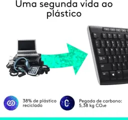 Teclado sem fio Logitech K270 com 8 Teclas Multimídia, Conexão USB — imagem 5