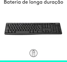 Teclado sem fio Logitech K270 com 8 Teclas Multimídia, Conexão USB — imagem 3