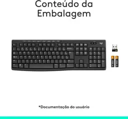 Teclado sem fio Logitech K270 com 8 Teclas Multimídia, Conexão USB — imagem 9