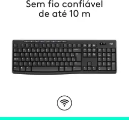 Teclado sem fio Logitech K270 com 8 Teclas Multimídia, Conexão USB — imagem 4