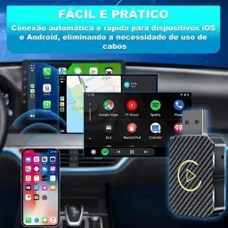 Adaptador CarPlay Android 2 em 1 Sem Fio, Dongle USB Mini para Conversão de — imagem 6