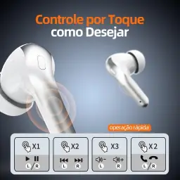 Fone de Ouvido Sem Fio Bluetooth, 40 Horas de Reprodução com Display LED — imagem 5