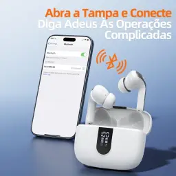 Fone de Ouvido Sem Fio Bluetooth, 40 Horas de Reprodução com Display LED — imagem 4