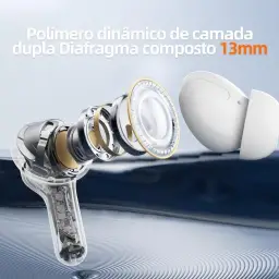 Fone de Ouvido Sem Fio Bluetooth, 40 Horas de Reprodução com Display LED — imagem 3
