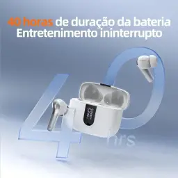 Fone de Ouvido Sem Fio Bluetooth, 40 Horas de Reprodução com Display LED — imagem 2