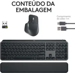 Combo Teclado e Mouse Sem Fio MX Keys S com Apoio para as Mãos — imagem 9