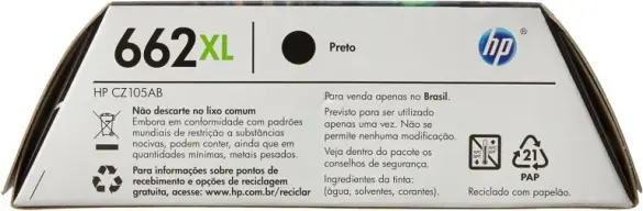 Cartucho HP 662XL Preto Original (CZ105AB) Para ImpressoraDeskJet 2516, 3516 — imagem 4