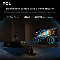 Smart TV TCL 55 Polegadas QLED Mini LED 4K C6K WiFi Bluetooth Google TV 4 HDMI — imagem 6