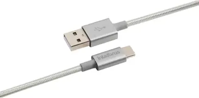 Cabo USB-C em nylon 1,5 m EUAC 15NB Branco Intelbras — imagem 4