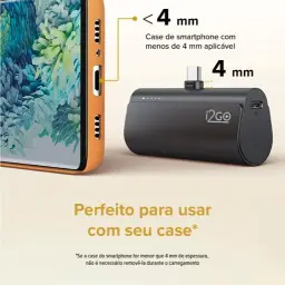 I2GO, Carregador Portátil (Power Bank), Pocket, 5000mAh, Não Necessita Cabos — imagem 7