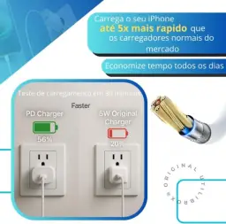 Carregador 25w Turbo Para iPhone 8 X Xr 11 12 13 14 Pro Max Fonte Usb C — imagem 3