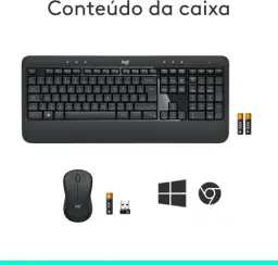 Combo Teclado e Mouse sem fio Logitech MK540 com Teclado com Apoio para as Mãos — imagem 11