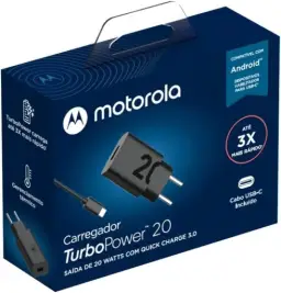 Motorola, Carregador TurboPower 20W, Cabo 1 Metro, Porta USB-A, Cabo USB-C — imagem 7
