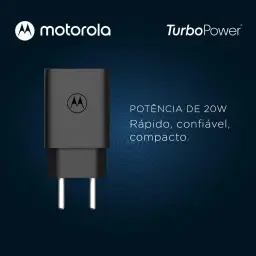 Motorola, Carregador TurboPower 20W, Cabo 1 Metro, Porta USB-A, Cabo USB-C — imagem 3
