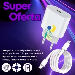Carregador Turbo Compativel c/Novo iPhone 16, 16 pro, 16 pro max, iPhone 15 — imagem 2