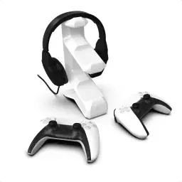 Suporte 2 Controles Headset Headphone Mesa Playstation 5 Ps5 — imagem 8