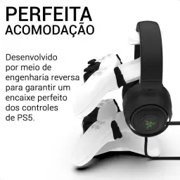 Suporte 2 Controles Headset Headphone Mesa Playstation 5 Ps5 — imagem 2