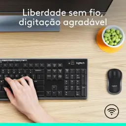 Combo Teclado e Mouse sem fio Logitech MK270 com Teclas de Mídia de Fácil — imagem 2