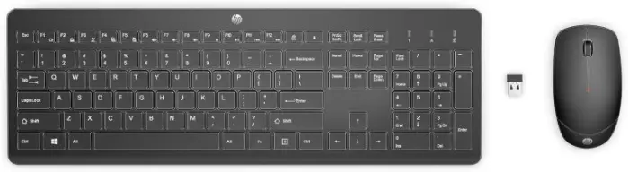 Combo de Teclado e Mouse Ergonômico Sem Fio HP 230 - com Dongle USB Wireless — imagem 3