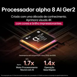 Smart TV 4K 65" LG QNED evo MiniLED 65QNED85 Processador α8 AI Ger2 Painel — imagem 12
