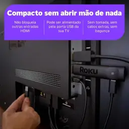 Roku Streaming Stick Plus 4K 2025 | Dispositivo de streaming para TV 4K com — imagem 5
