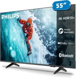 PHILIPS Smart TV, 55" 4K, 55PUG7300, Comando de Voz, Bluetooth, HDR — imagem 4