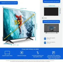 PHILIPS Smart TV, 55" 4K, 55PUG7300, Comando de Voz, Bluetooth, HDR — imagem 11