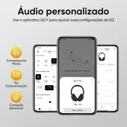 Fone de Ouvido Bluetooth QCY H3 ANC, Cancelamento de Ruído Ativo Headphone — imagem 8