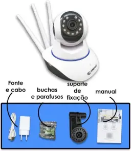 Câmera Segurança 3 Antenas Robo Baba Pet Ip Onvif Wifi Noturna Orbitronic — imagem 2