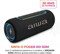 Caixa de Som Speaker AIWA SP-05-LB 30W Bluetooth IPX5 — imagem 3