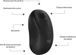 Mouse Sem Fio Logitech M240 com Conexão Bluetooth, Clique Silencioso — imagem 7