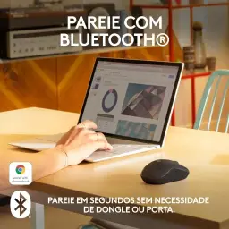 Mouse Sem Fio Logitech M240 com Conexão Bluetooth, Clique Silencioso — imagem 2