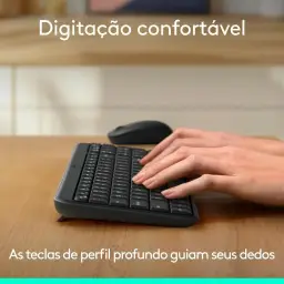 Combo Teclado e Mouse Sem Fio Logitech MK250 Bluetooth com Conectividade Rápida — imagem 4