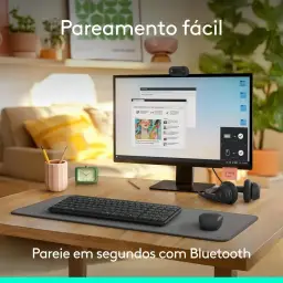 Combo Teclado e Mouse Sem Fio Logitech MK250 Bluetooth com Conectividade Rápida — imagem 2