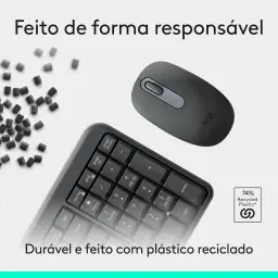 Combo Teclado e Mouse Sem Fio Logitech MK250 Bluetooth com Conectividade Rápida — imagem 6