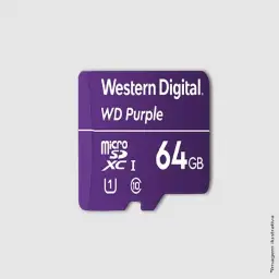 Cartão de Memória Com 3 anos de Garantia Micro SD 64GB WD Purple Intelbras — imagem 2