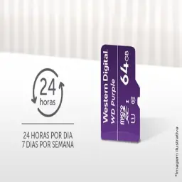 Cartão de Memória Com 3 anos de Garantia Micro SD 64GB WD Purple Intelbras — imagem 3