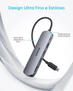 Anker Hub USB-C(5 em 1), HDMI 4K@30Hz com Entrega de Energia Máxima de 100W — imagem 6