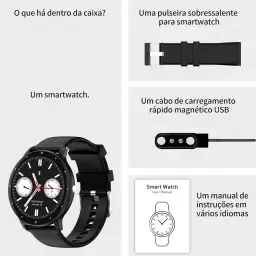 Smartwatch PEJE 1.39 Polegadas - Tela Touch Sensível, À Prova d'Água IP68 — imagem 3