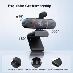 EMEET Webcam C960 4K para PC, sensor Sony UHD 4K, foco automático PDAF — imagem 9