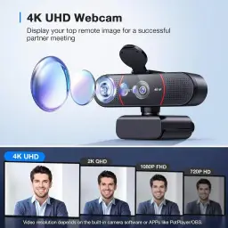 EMEET Webcam C960 4K para PC, sensor Sony UHD 4K, foco automático PDAF — imagem 2