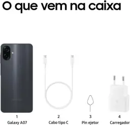 Celular Samsung Galaxy A07 256GB, 8GB, Câm. 50MP, Tela 6.7"- Preto — imagem 10