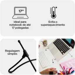OCTOO, Suporte para notebook Uptable, Preto — imagem 3