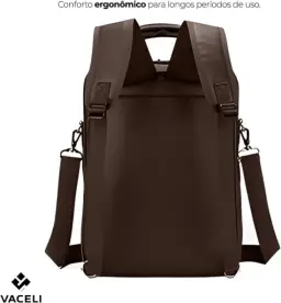 Mochila Couro Reforçada Executiva Grande Mochila para Notebook Trabalho Viagem — imagem 6
