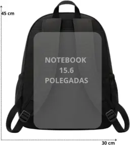 Mochila Feminina Masculina Tactel Notebook Escolar Resistente Grande Costas — imagem 4
