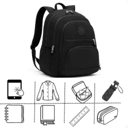Mochila Feminina Masculina Tactel Notebook Escolar Resistente Grande Costas — imagem 5